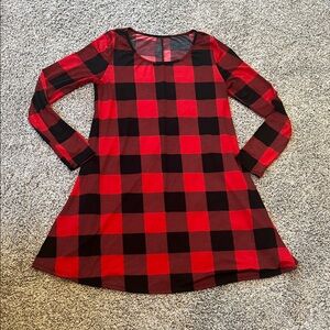 Red and Black Plaid Women’s Dress
